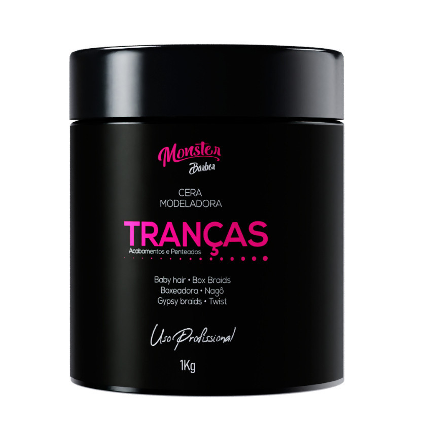 cera Modeladora Tranças Incolor Cabelo Box Braid Baby Hair Nagô Boxeadora Baby Hair low Poo 1kg monster barber ! em Oferta na Shopee