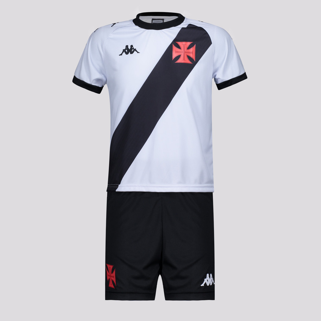 Kit Infantil Kappa Vasco Supporter Class Branco em Oferta na Shopee