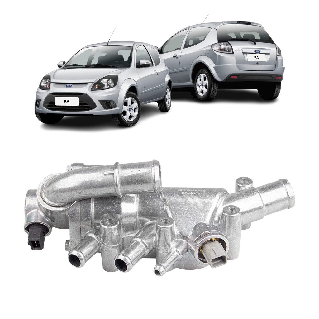 VÁLVULA TERMOSTÁTICA COM CARCAÇA EM ALUMINIO FORD KA 1.0 1.6 8V FLEX - 2008 A 2013 COURIER 1.6 FLEX - 2007 A 2013 em Oferta na Shopee
