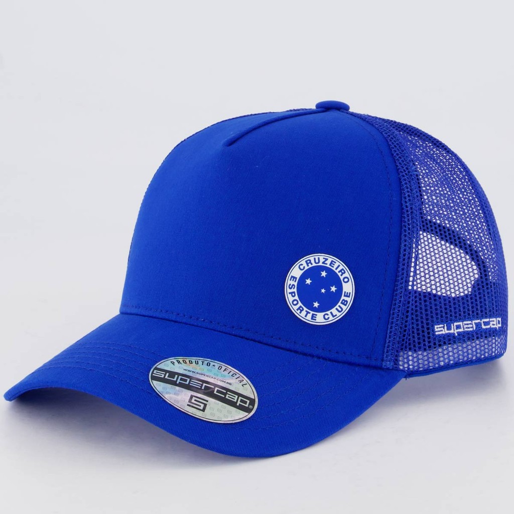 Boné Cruzeiro Trucker Americano Azul em Oferta na Shopee