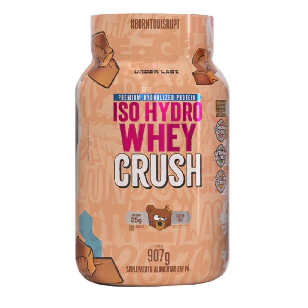 Whey Isolado Under Labz Iso Hydro crush 900g Premium Zero Lactose