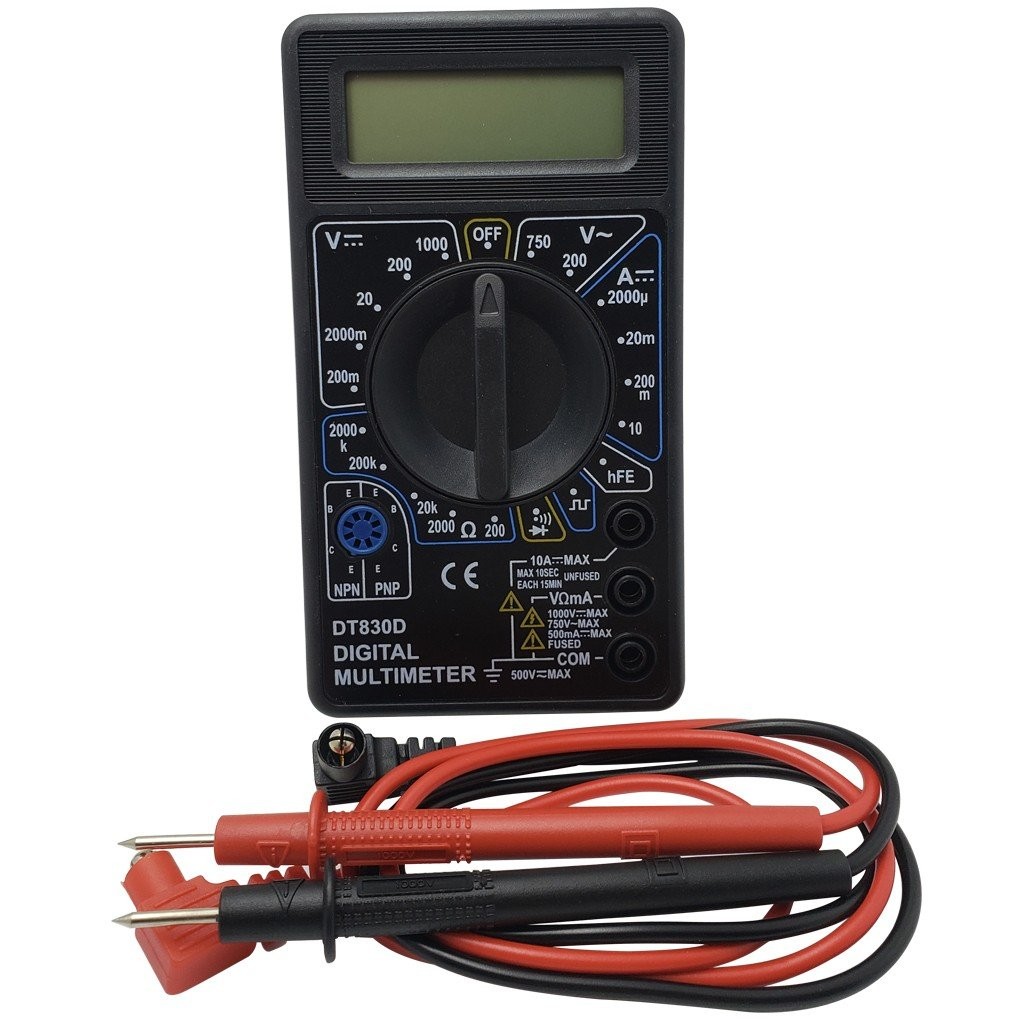 Multímetro Digital DT-830D com Cabo Multiteste e Bateria 9V