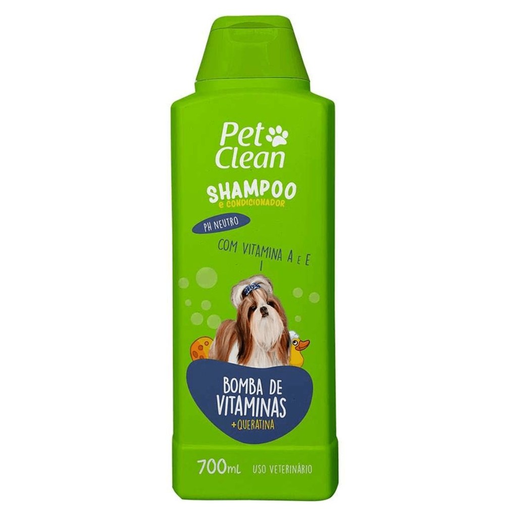 Shampoo Bomba De Vitamina + Queratina Pet Clean - 700ML em Oferta na Shopee