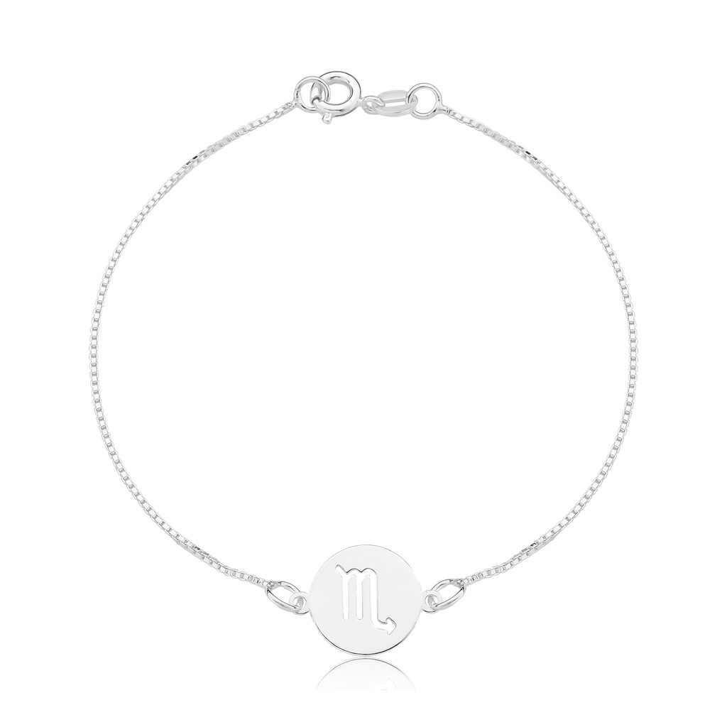 Pulseira Veneziana Signo Escorpião Prata 925