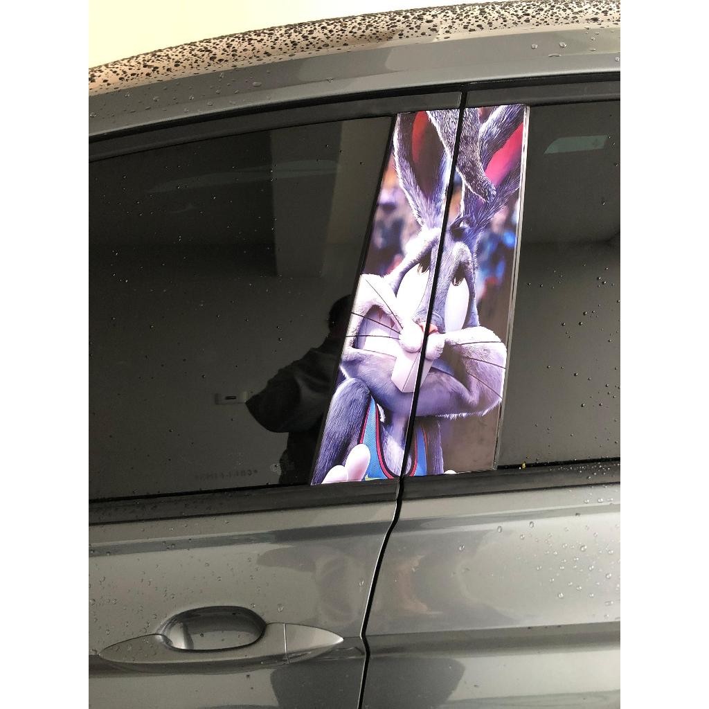 kit de adesivo para coluna lado  ( motorista)e lado (passageiro)para coluna de carro auto colante para carro 2 e 4 porta