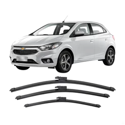Kit 3 Palhetas ONIX 2012 2013 2014 2015 2016 2017 2018 Limpador De Parabrisa