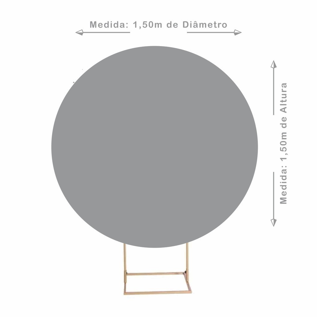 Painel Festa Hello Kitty Redondo Tecido Sublimado Decoração 1,50x1,50m