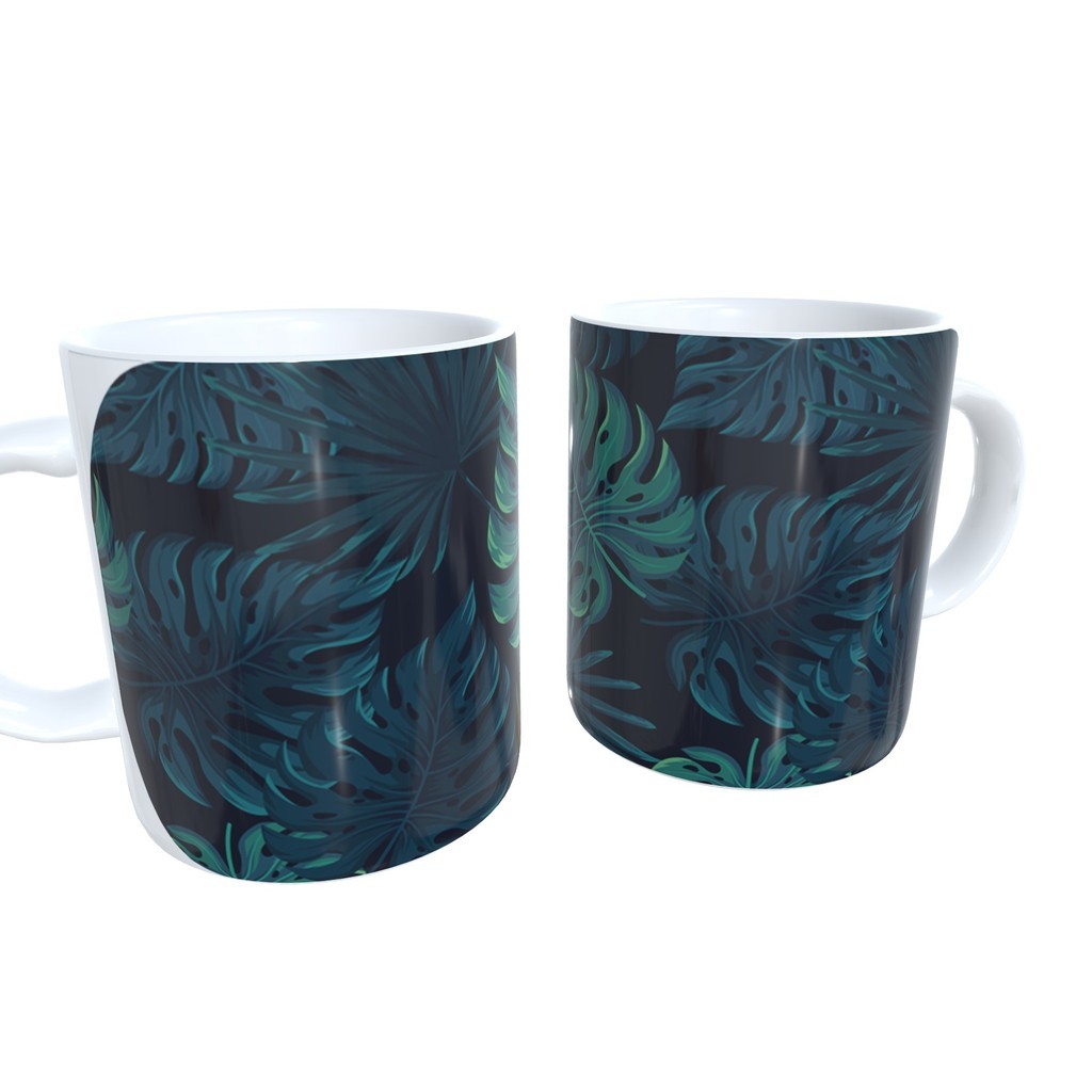 Caneca Floresta à Noite tons de verde