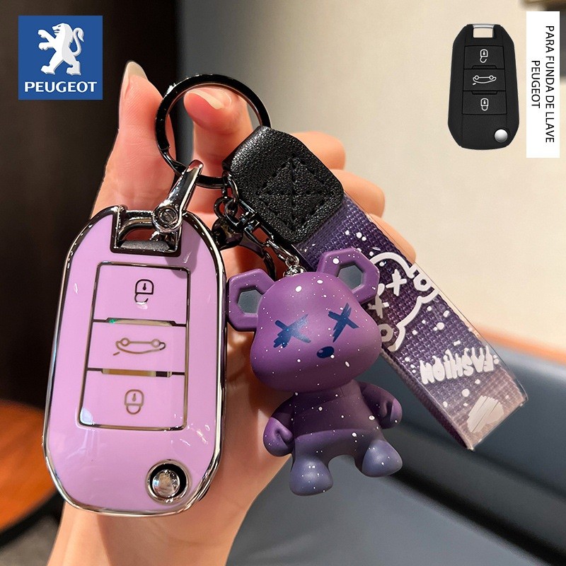 Capa Para Chave De Carro Peugeot Adequada 208/508/2008/citroen/C4 Lounge/C5 AircrossTPU em Oferta na Shopee