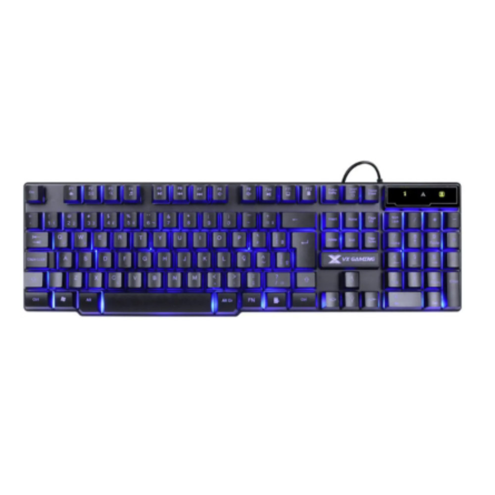 Teclado Gamer Vx Hydra Sensação Mecânica 107 Teclas 12 Multimídia com Led RGB