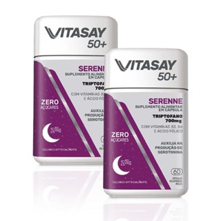 Kit c/ 02 Sumplemento Aimentar Vitasay 50+ Serenne 60 Compr. em Oferta na Shopee