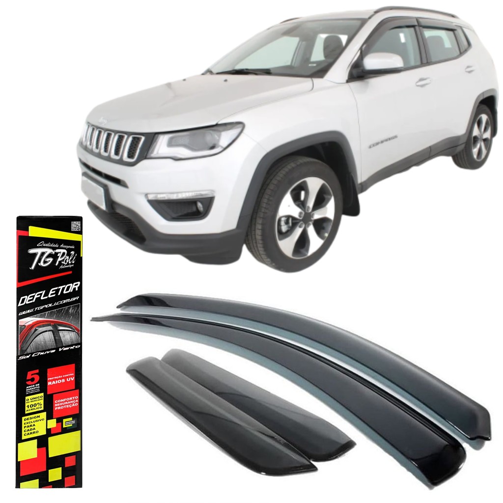 Calha De Chuva Jeep Compass 2017 em diante TG Poli - 33002 em Oferta na Shopee