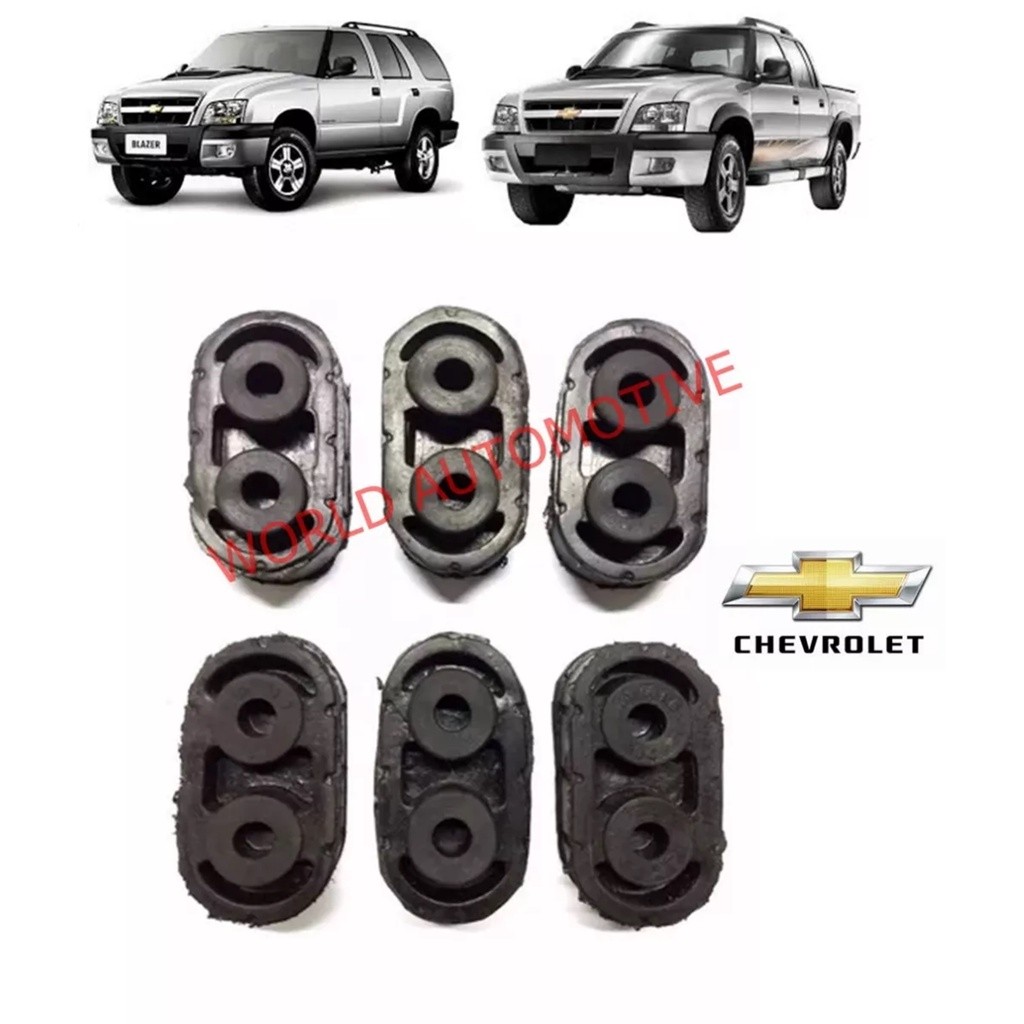 6 BORRACHAS DE ESCAPAMENTO GM BLAZER E S10 4.3 V6 1995 Á 2011 C.O.159839961995