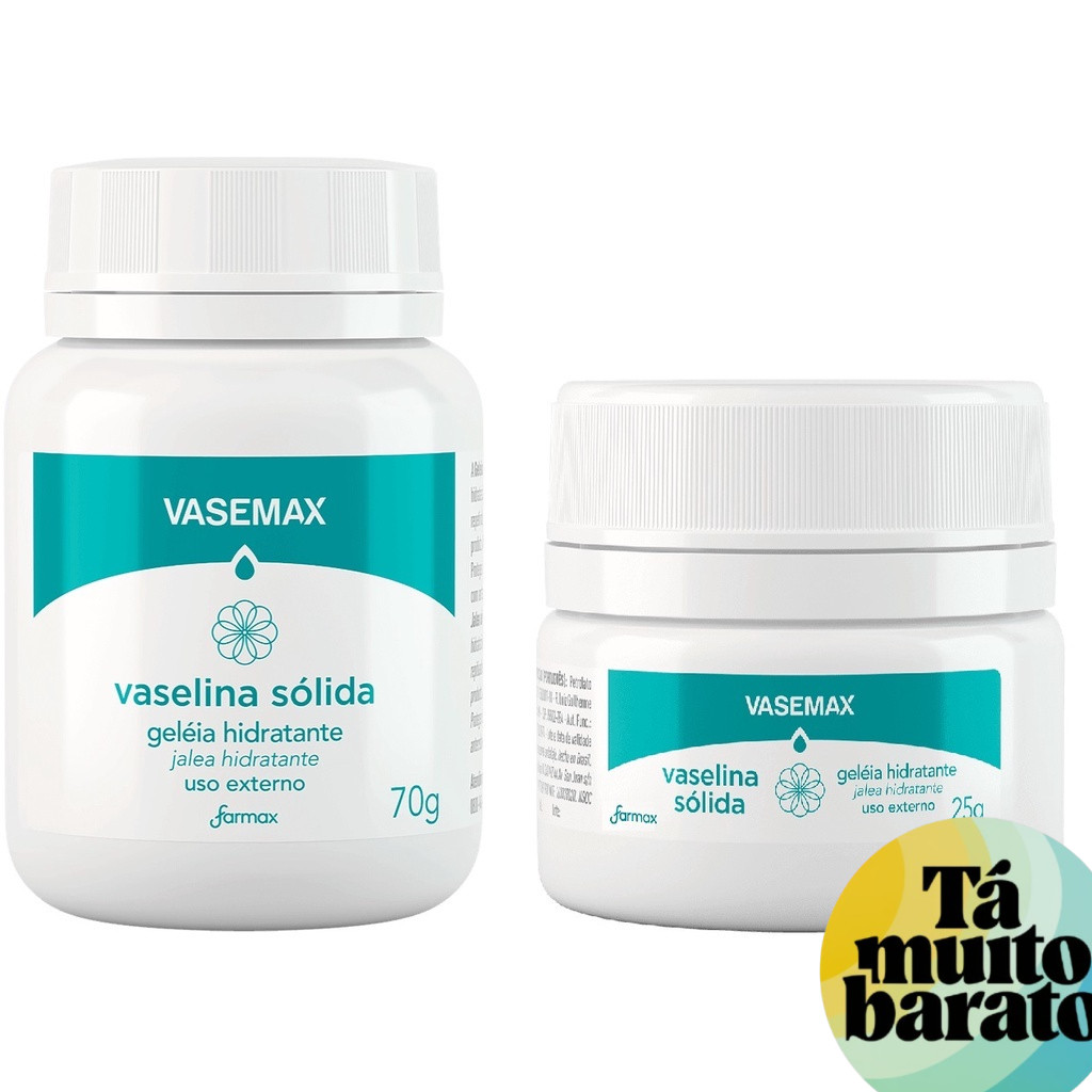 Vaselina Sólida Farmax  Geléia Hidratante.25g ou 70g.