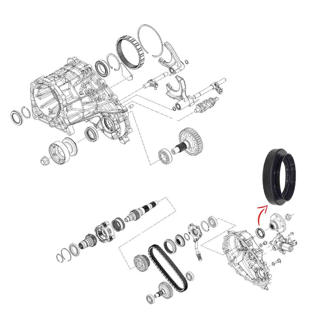 Retentor Saída Flange Traseira Caixa Transferência Ranger 2013 2014 2015 2016 2017 2018 2019 2020 2021 2022