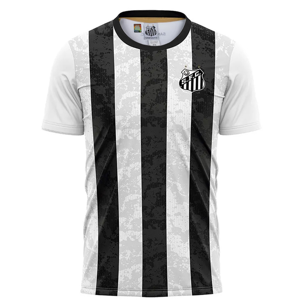 Camisa do Santos Listrada Oficial Adulto Trix Braziline
