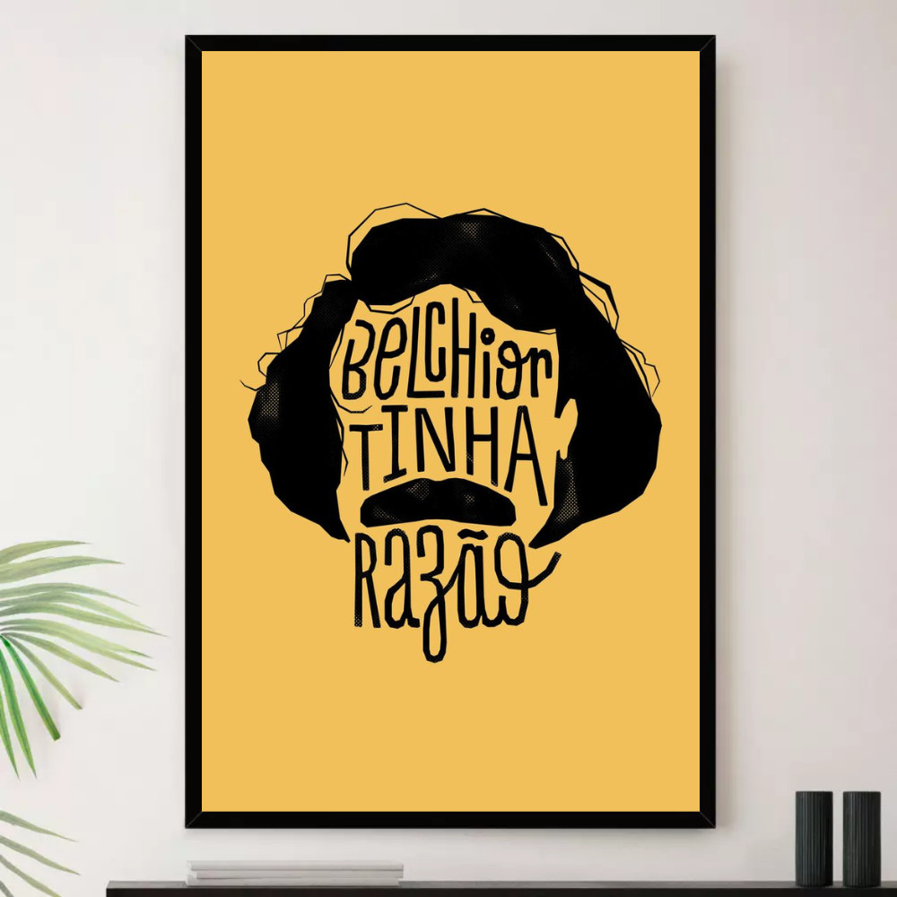Quadro Belchior Tinha Razão Desenho Decorativo A3 35x45cm