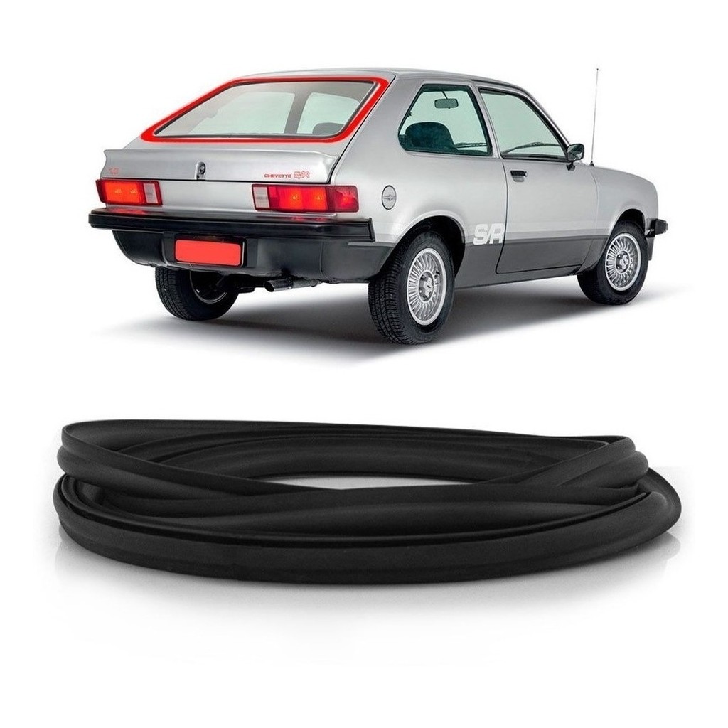 BORRACHA VIDRO TRASEIRO VIGIA SEM FRISO CHEVETTE HATCH 73 A 93