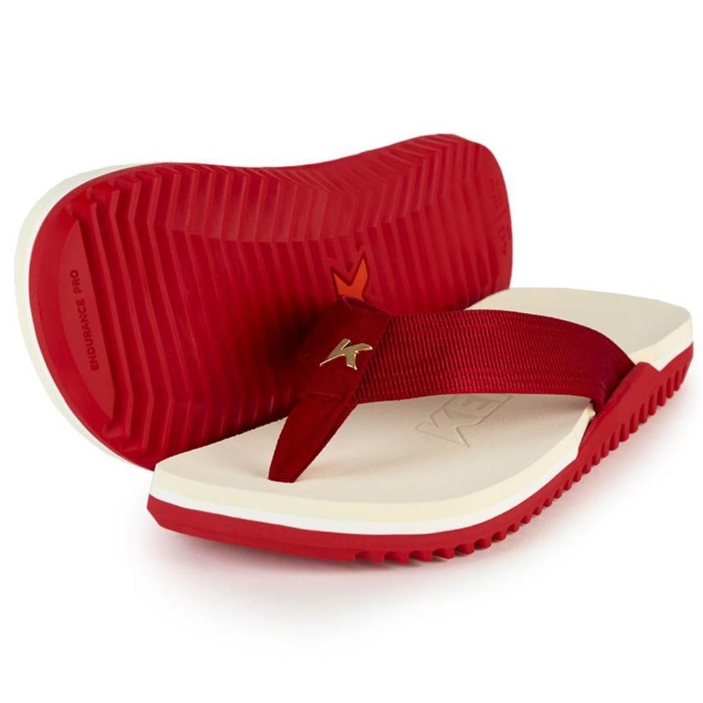 Chinelo Kenner Nk6 Pro Masculino - Branco e Vermelho - Men Shoes