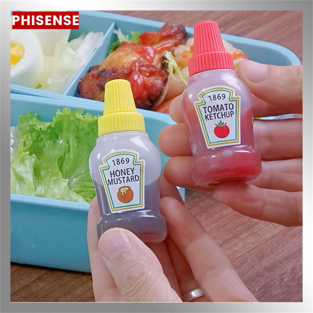Kit 4-6pcs Mini Bisnaga Ketchup Mostarda, Recipiente Para Molhos Mel Calda