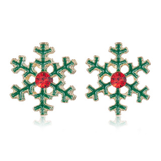 Brincos Bamoer Natal Verde Flocos De Neve Design Joias Presentes Para Mulheres em Oferta na Shopee