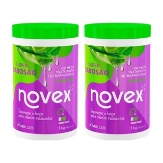 Kit 2 Cr De Trat Novex Super Babosao 1kg em Oferta na Shopee