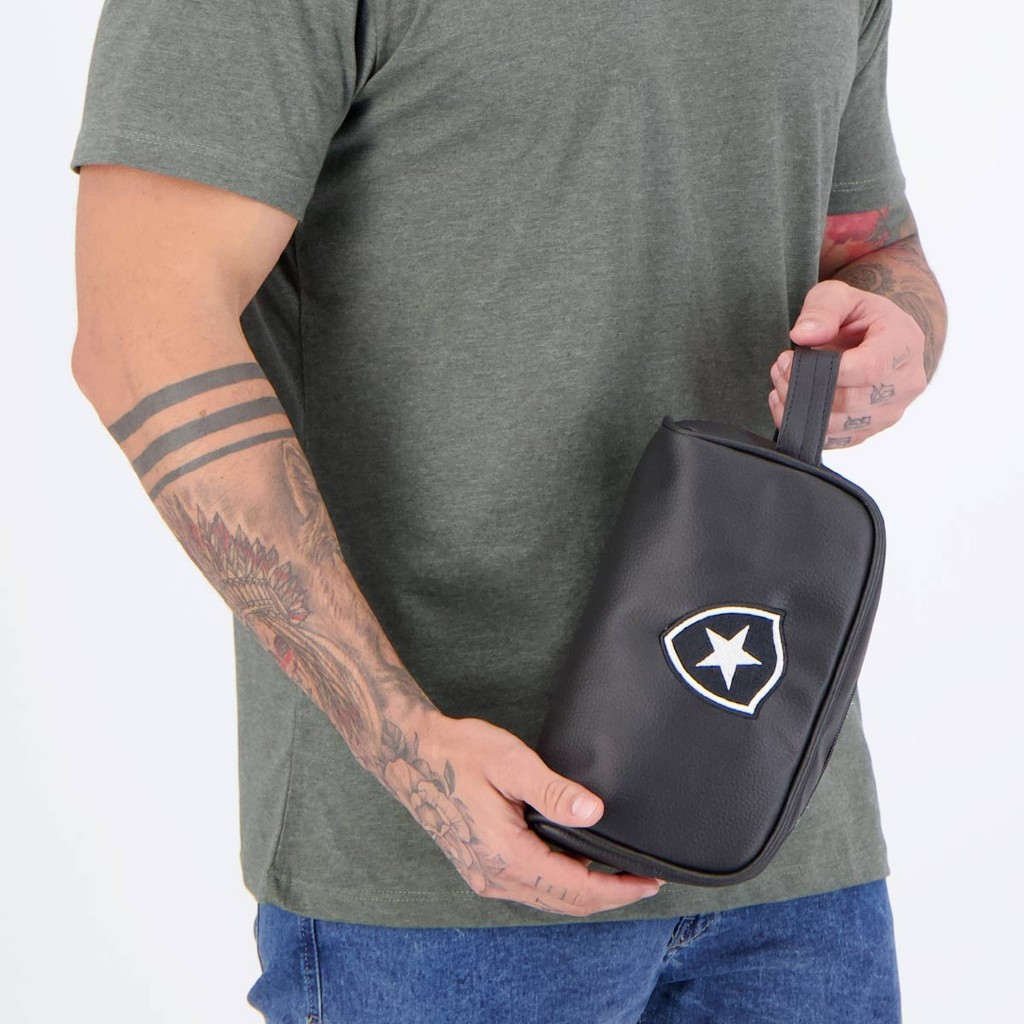 Necessaire Courino Botafogo Preta em Oferta na Shopee