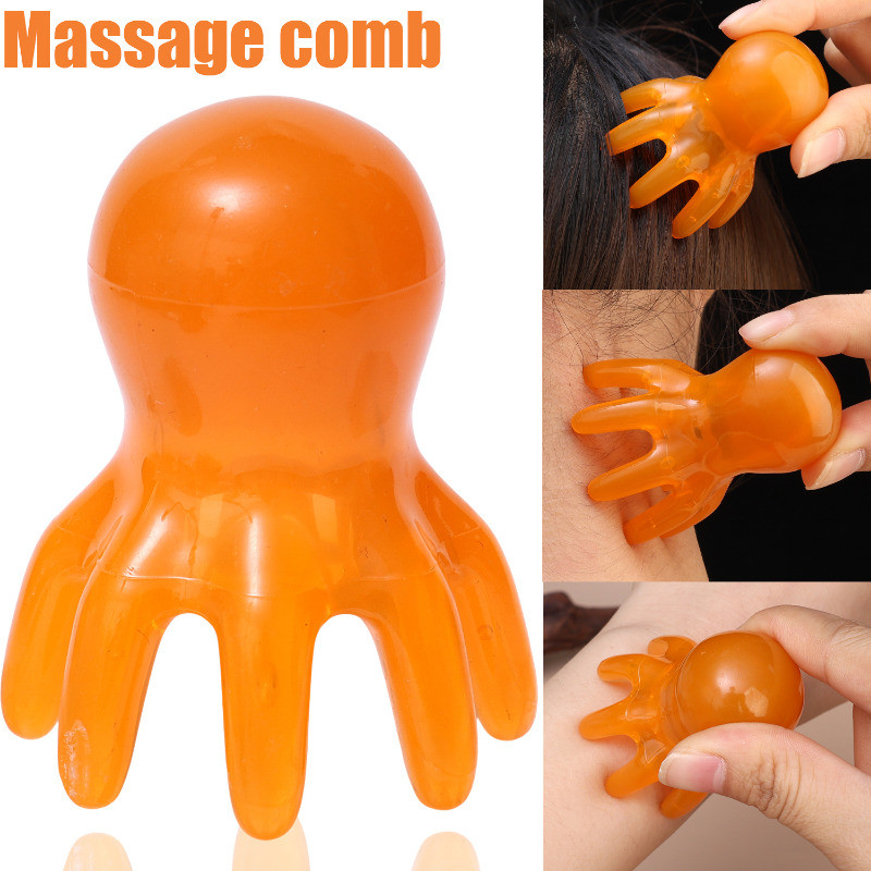 Pente De Massagem De Polvo De Resina-Ferramenta Manual De Alívio De Fadiga-Gua Sha De Acupuntura-Suprimentos De Terapia