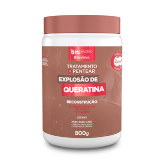 Creme de Pentear e Tratamento para Cachos Explosão de Queratina 2 em 1 800g – Beleza Natural em Oferta na Shopee