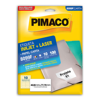 Etiqueta inkjet/laser carta 8099F com 10 folhas Pimaco em Oferta na Shopee
