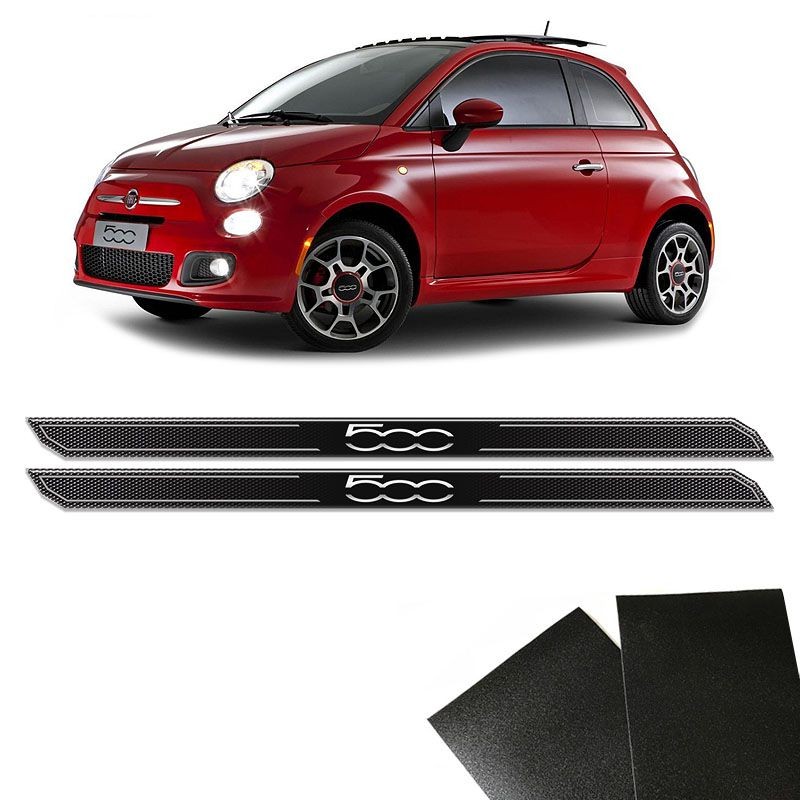 Kit Soleira Diamante Fiat 500 2010/2017 Com Protetor De Porta em Oferta na Shopee