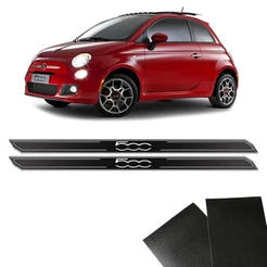 Kit Soleira Diamante Fiat 500 2010/2017 Com Protetor De Porta
