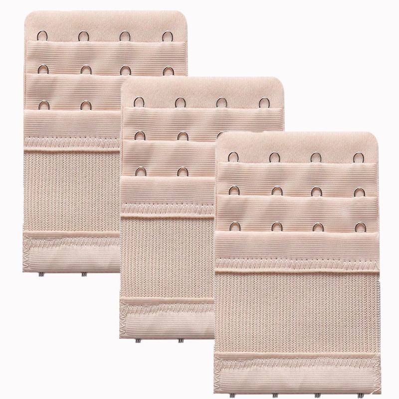 3 Pcs Botão Distância 1.9 Cm Extensões De Alça De Sutiã Elástico Quatro Linhas Ganchos E Olhos Extensor Para Mulheres em Oferta na Shopee