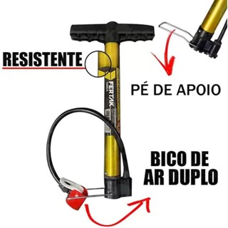 Bomba Encher de Pneus Bola Bombeador Ar Portátil Enchedor Mini Manual Pneu Bicicleta Carro Moto Bike em Oferta na Shopee
