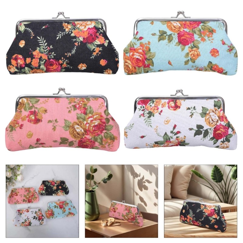 CM Floral Kiss Change Carteira Fivelas Moedas Para