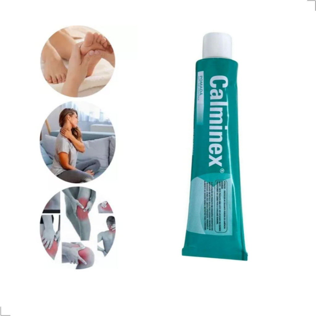Kit 2 Pomada Calminex Gel Massageador Pomada Massageadora Pomada Para Dor Muscular Dor na Lombar