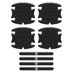 Adesivos Protetor Maçaneta Volkswagen Carbono Preto Resinado