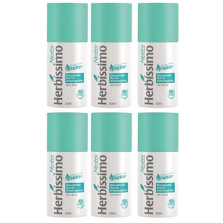 Kit 6 Desodorante Roll-On Neutro Herbíssimo 50Ml - Dana em Oferta na Shopee