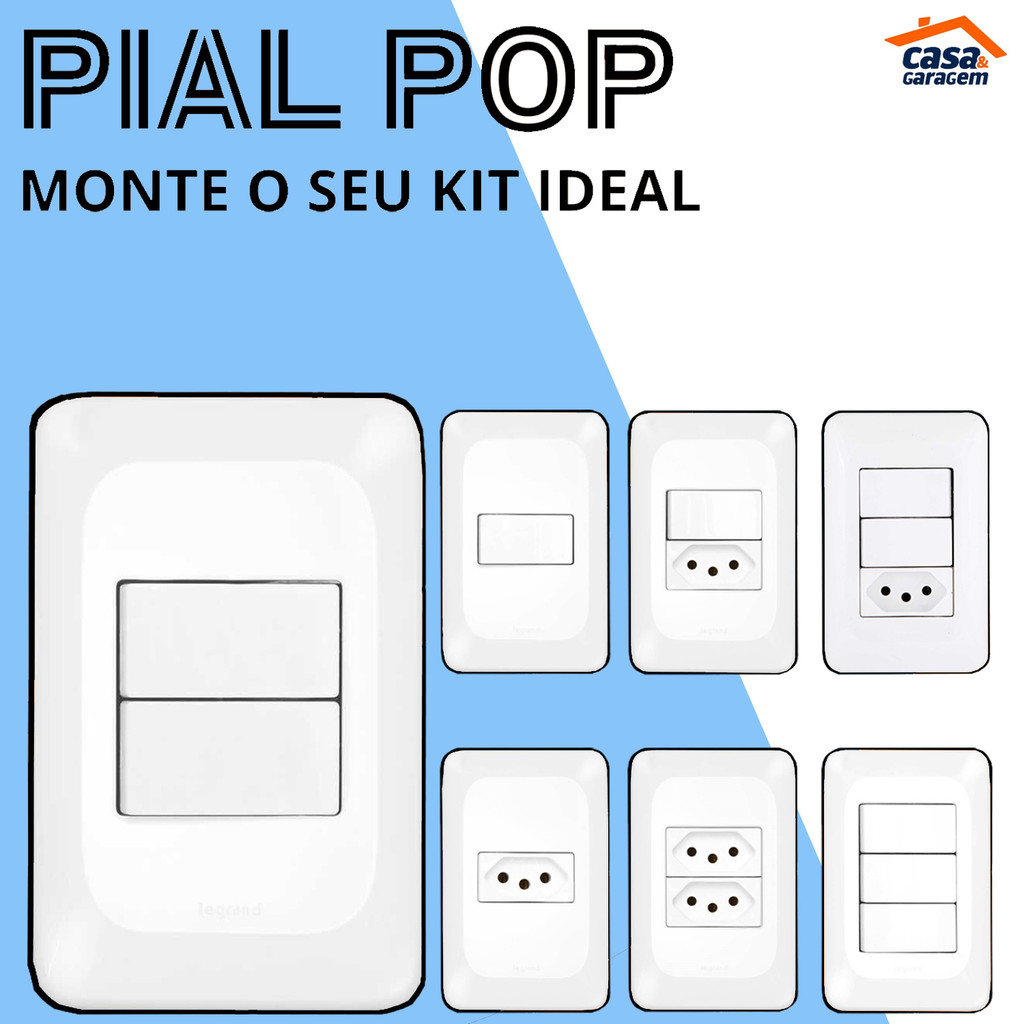 Tomadas Interruptores Pial Pop - Monte seu Kit em Oferta na Shopee