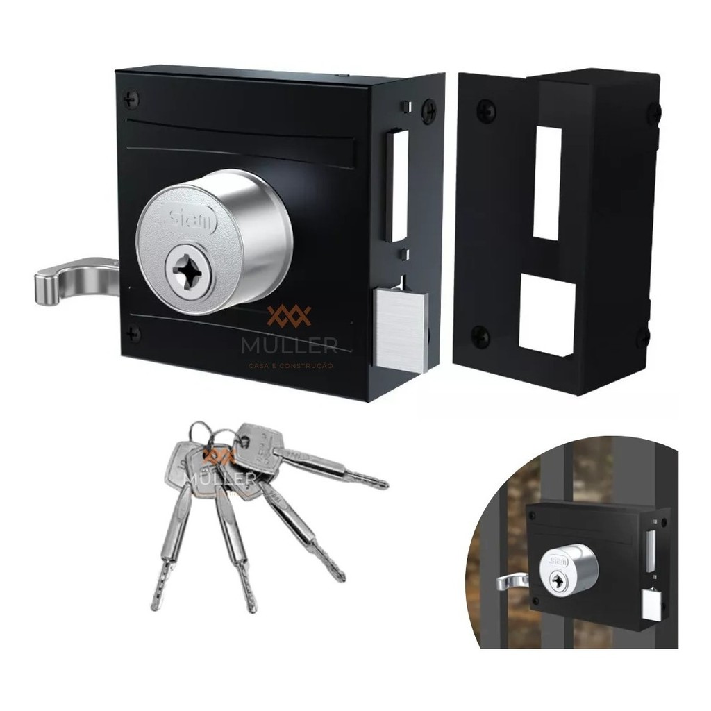 FECHADURA PORTÃO SOBREPOR STAM 4 CHAVES TETRA 1701-100 em Oferta na Shopee