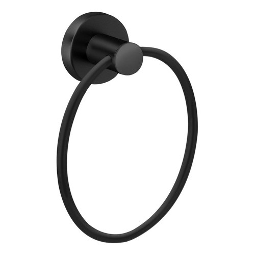 Porta Toalha Argola Metal Pieno 17cm Preto Fosco Forusi