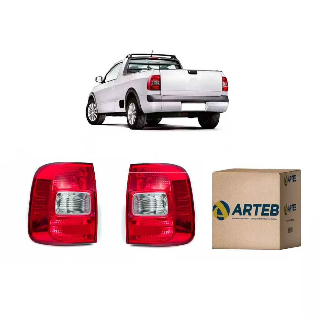 PAR LANTERNA TRASEIRA SAVEIRO G5 G6 08/16 RE CRISTAL ORIGINAL ARTEB em Oferta na Shopee