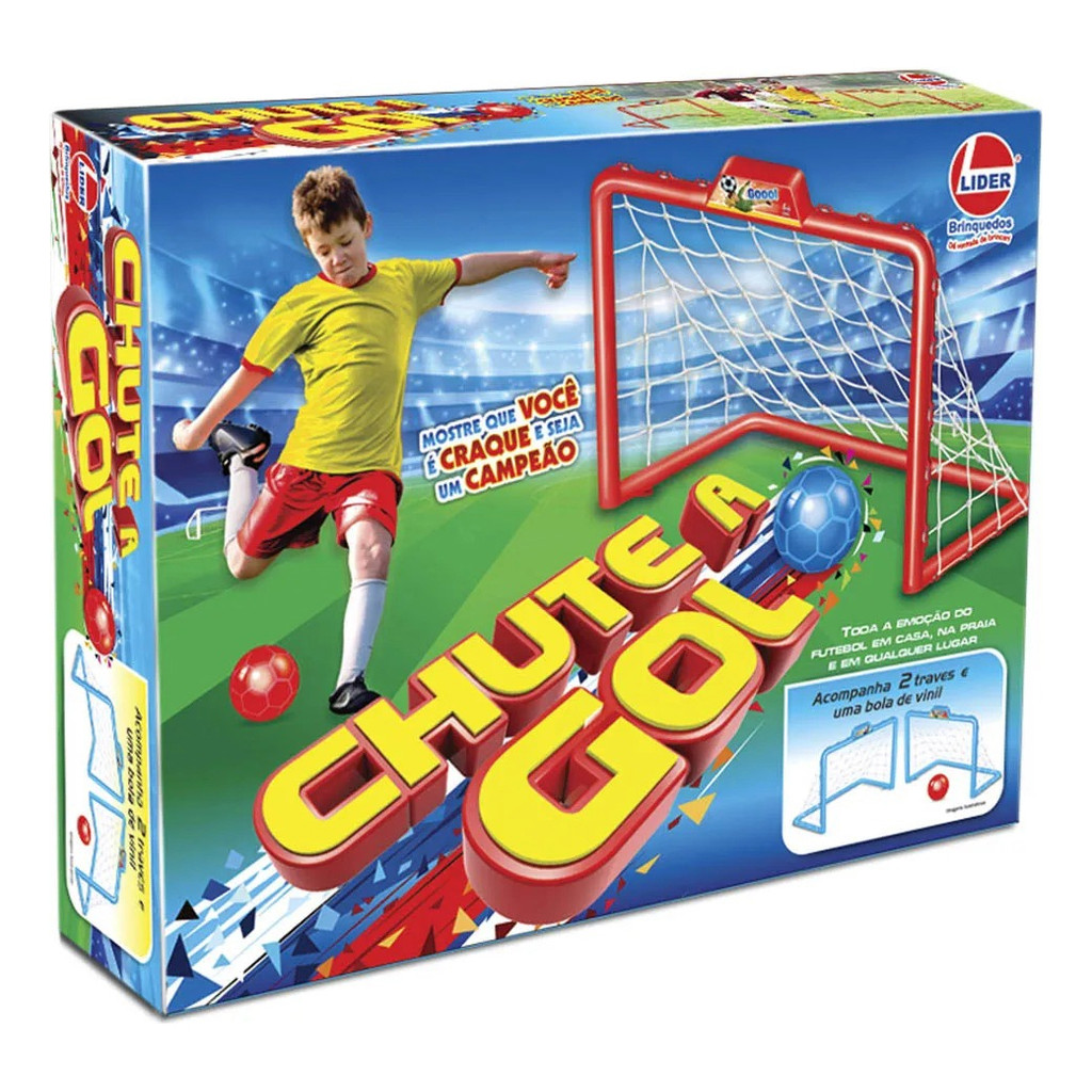 Brinquedo Chute a Gol Com 2 Traves e Bola Mini Gol Líder Brinquedo Copa do Mundo
