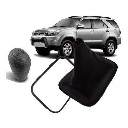 Guarda Po ou Coifa Alavanca da Tração c/ Aro c/ Bola Manopla Hilux Sw4 2005 á 2015