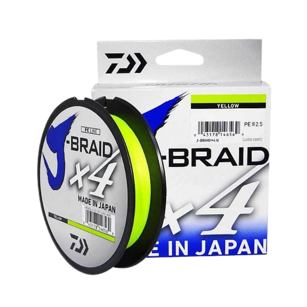Linha de Pesca Multifilamento Daiwa J-braid 4x 135m Amarela