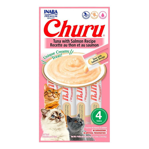 Pacote Churu para Gatos Ração úmida pastosa petisco premium para gatos Inaba - 56g