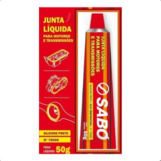 Junta Cola Silicone Alta Temperatura Sabo - Preto 50gr em Oferta na Shopee