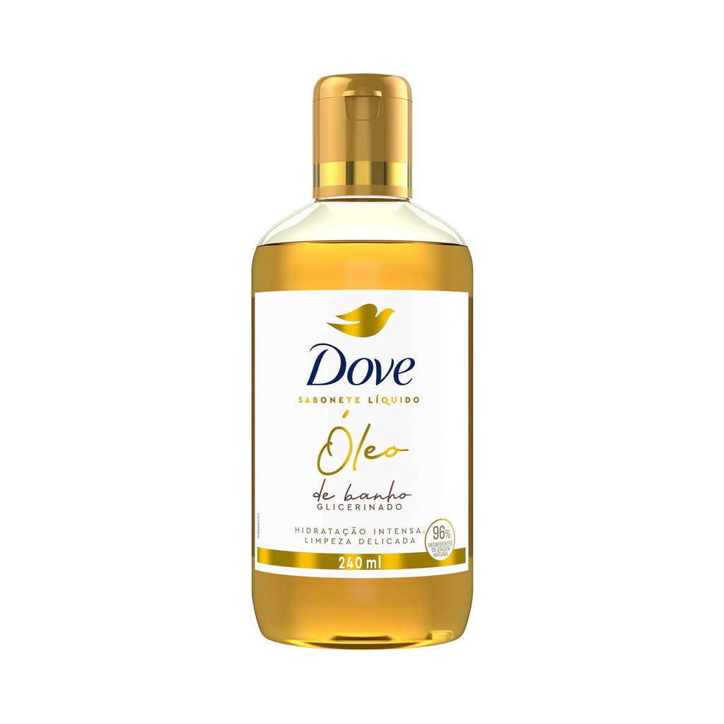 KIT C/3 SABONETE LIQUÍDO ÓLEO DE BANHO GLICERINADO 240ML DOVE - Beauty