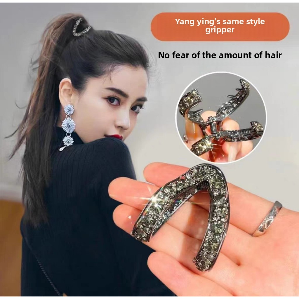 Único Conjunto Coreano Hairpin Em Forma De V Clipe De Aperto Médio Liu Haipin Adorno Menina