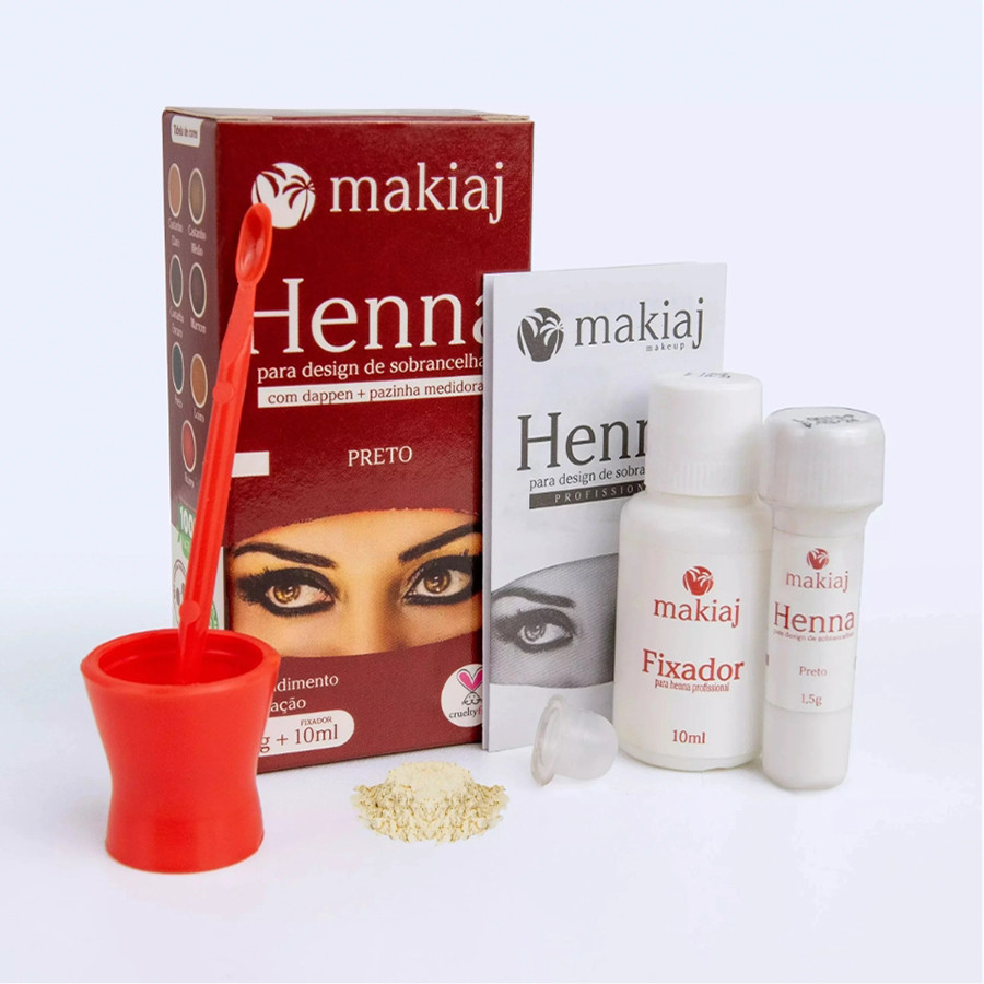 MAKIAJ HENNA PARA SOBRANCELHAS A MELHOR DO MERCADO 1,5g+10 ml em Oferta na Shopee